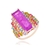 Anel Cairo Fusion Ametista Banho de Ouro k - Aluguel R$ 29,00