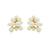 Brinco Bubble Shell Florença Pérola Shell Banho Dourado Polido