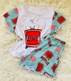 PIJAMA INFANTIL SUEDE NETFLIX VERDE