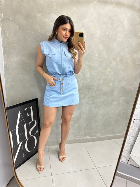Conjunto Short Saia Marrant Laís Azul