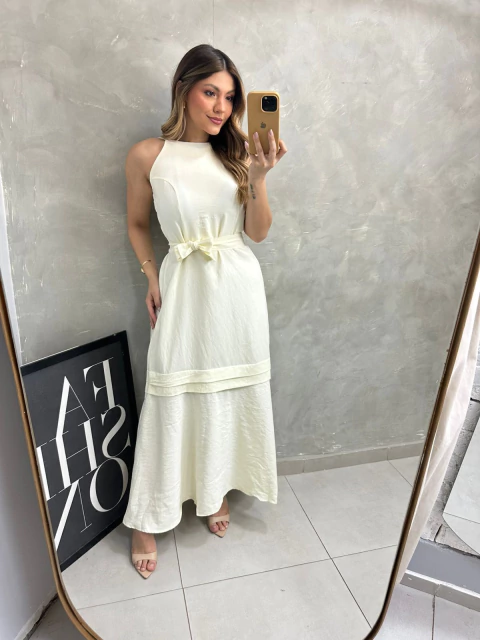 Vestido Longo Revel Amarelo Claro Marrant