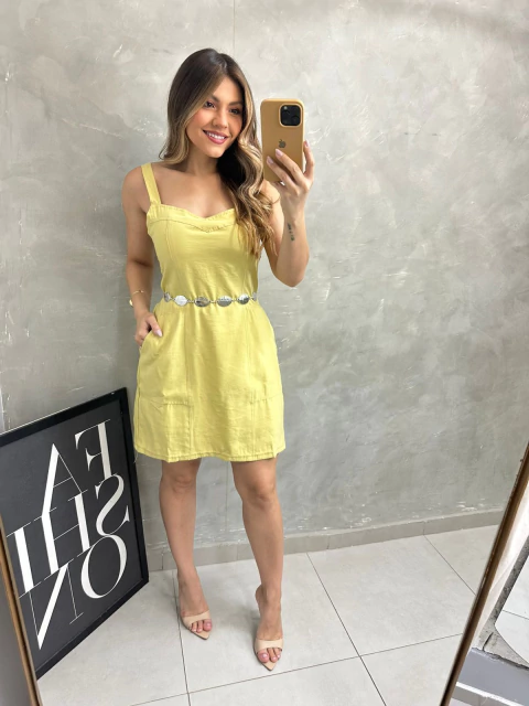 macaquinho Bolso Amarelo Mostarda Marrant