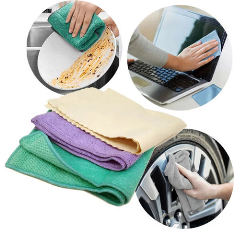 Pack X3 Paños Microfibra Antigrasa Multiuso Pantallas Vidrio