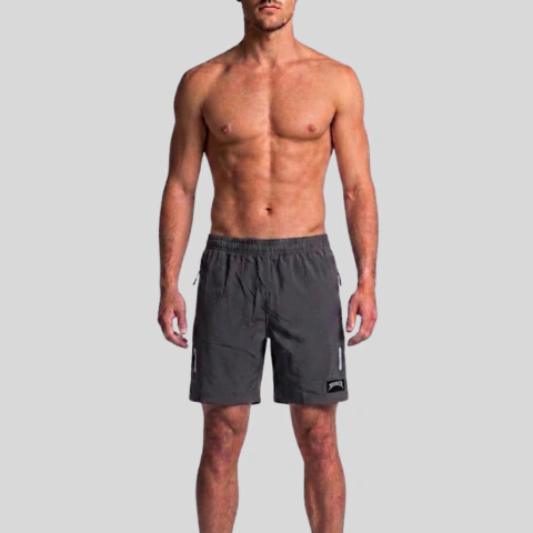 Bermuda de elastico running- Chumbo