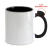 Caneca para sublimação de cerâmica branca com alça soft preta