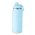 Garrafa aço inox térmica 900ml tampa emborrachada azul claro