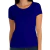 Camisa de algodão baby look azul marinho uni