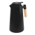 Garrafa térmica plástica de café c cabo de madeira para dtv uv - 1 litro preta