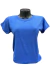 Camisa baby look de algodão mescla azul