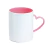 Caneca polímero interior e alça de coração - 325 ml rosa bebê