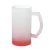 Caneca jateada vidro degrade - 475 ml vermelha