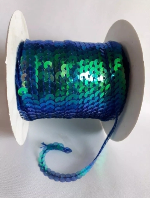 Paete Azul Cristal Furtacor 6mm Fio Galão Rolo com 45 Metros