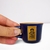 Caneca Zaro Café Azul com Borda Dourada 70ml - loja online