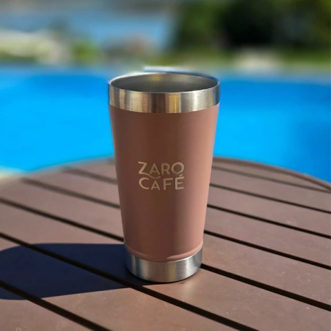 Copo Térmico Zaro Café 473ml com Tampa - Rosê
