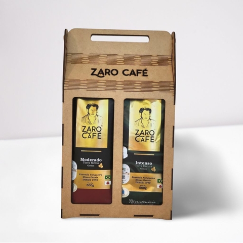 Kit Presente Zaro Café Especial Moderado e Intenso Grãos 1kg
