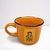 Caneca Zaro Café Laranja com Borda Preta 70ml