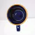 Caneca Zaro Café Azul com Borda Dourada 70ml na internet