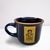 Caneca Zaro Café Azul com Borda Dourada 70ml