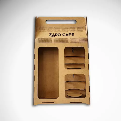 Sacola em MDF Zaro Café