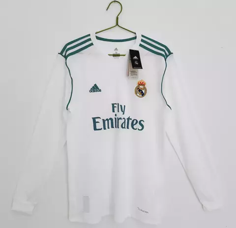 (Encargo) Camiseta Real Madrid 17-18 Titular Manga Larga RETRO