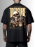 Camiseta Oversized 100% Algodão Premium Streetwear - Treasure Caveira Preta