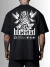 Camiseta Oversized 100% Algodão Premium - Blessed Preta e Branca