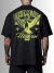 Camiseta Oversized 100% Algodão Premium Streetwear Here Comes Heaven Preta