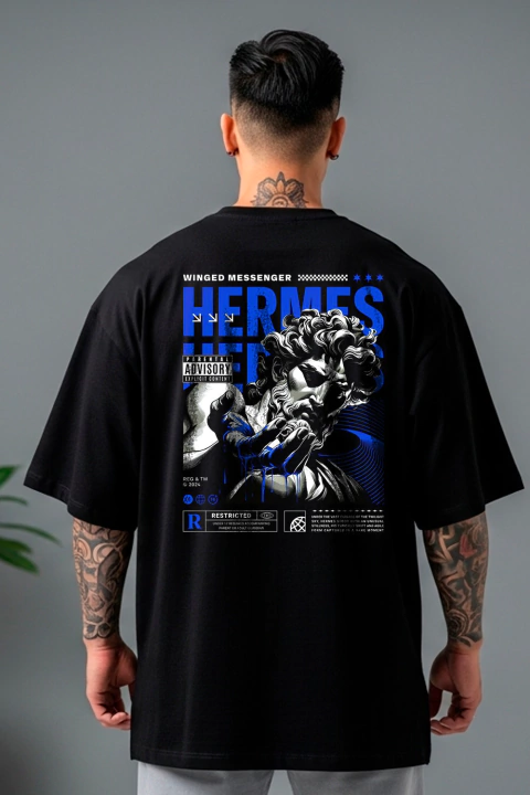 Camiseta Oversized 100% Algodão Premium Streetwear -HERMES - comprar online