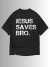 Camiseta Oversized 100% Algodão Premium Streetwear - Jesus Saves Bro Preta na internet