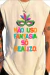 Regata Estampada Oversized 100% Algodão Premium - Não Uso Fantasia Só Realizo