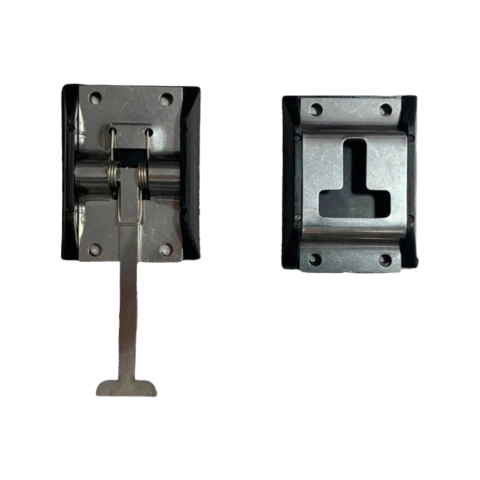 CONJUNTO TRAVA PORTA 90MM INOX