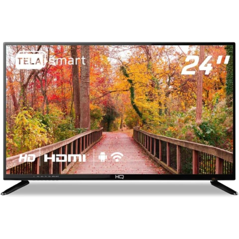 TV LED SMART HQ 24" 2 HDMI 2 USB WI-FI ANDROID 11 e PROCESSADOR QUAD CORE - comprar online