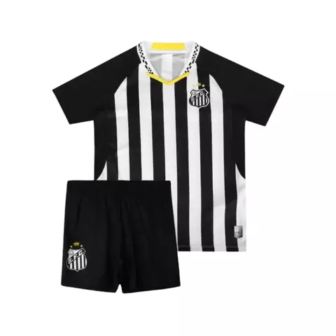 Kit Infantil Peixão II 2025/26 Away - Listrado Preto e Branco - comprar online