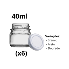 Pote geleinha 40ml - Transparente - Kit com 6 unidades + tampa metálica - Vita Bella Essências