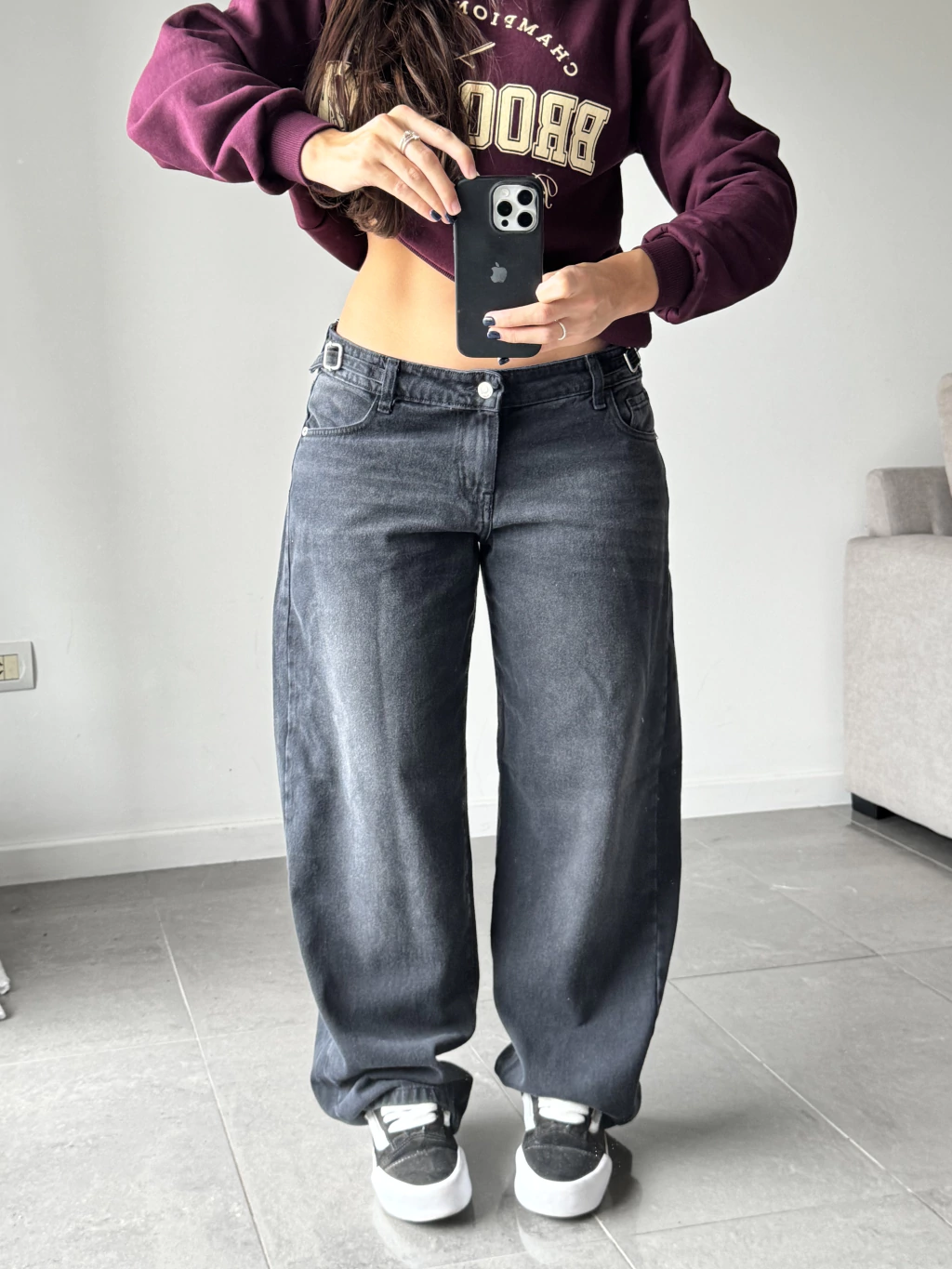 JEAN BAGGY STAR STONE BLACK