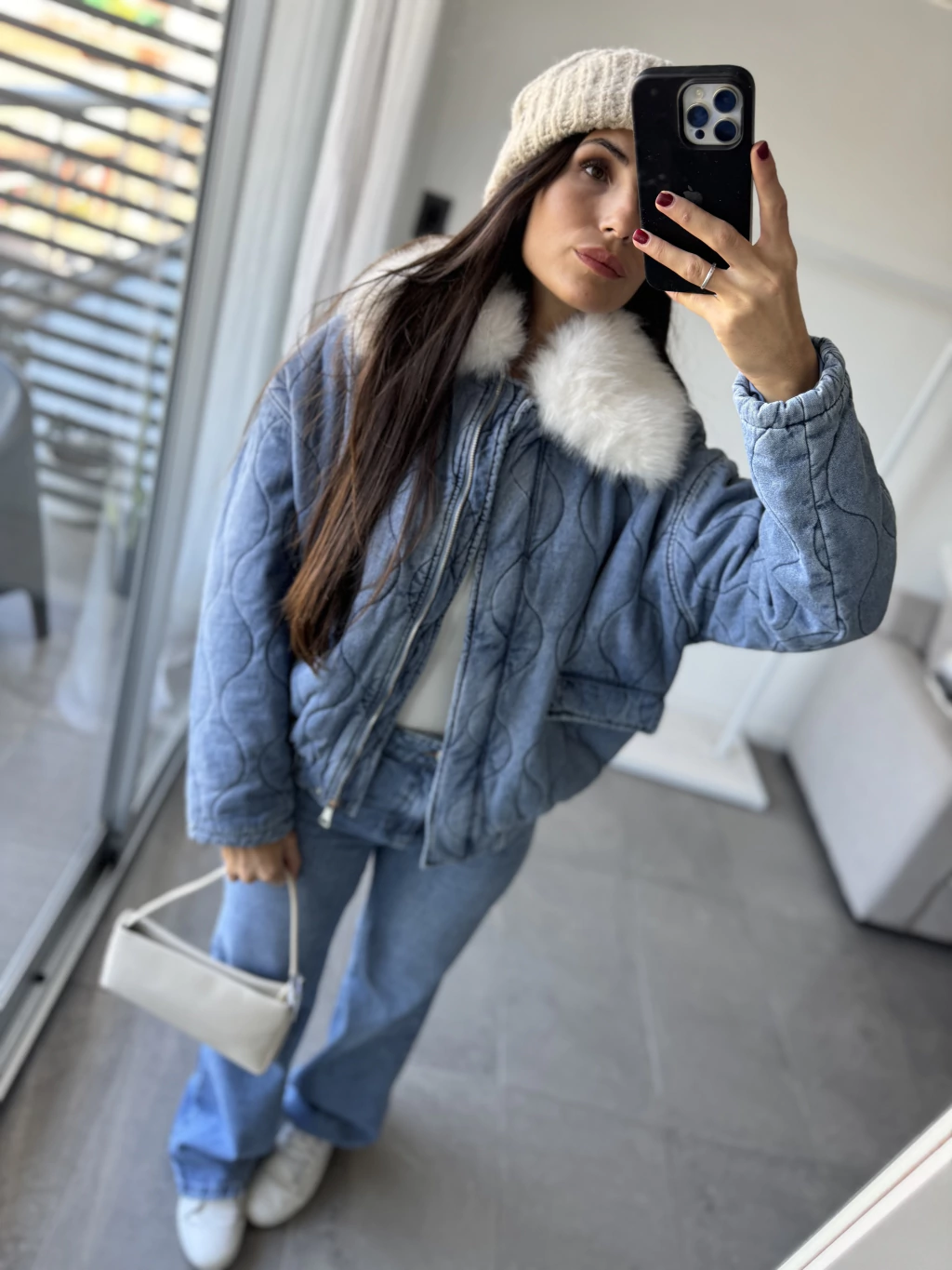 CAMPERA TEDDY BLUE IMP.