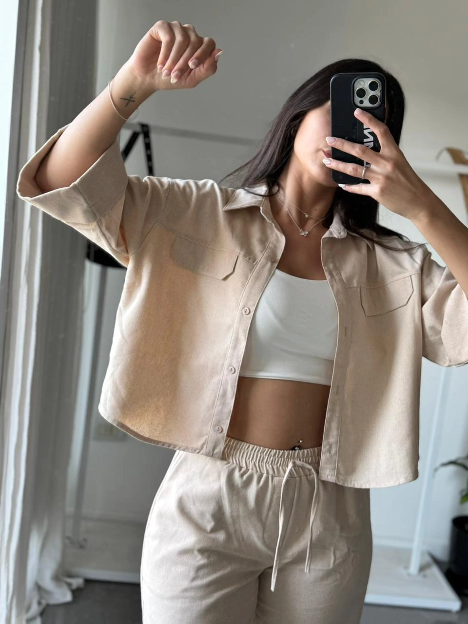 CAMISA LINO BOXY QUEEN