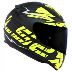 CAPACETE LS2 RAPID CROMO MATTE BLK/HV YLW