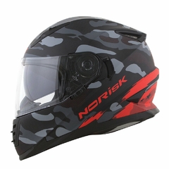CAPACETE NORISK SOUL FF302 DESTROYER MATT BLACK/RED na internet
