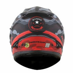 CAPACETE NORISK SOUL FF302 DESTROYER MATT BLACK/RED - Loja Helmet