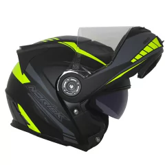 CAPACETE NORISK ROUTE FF345 MOTION MATT BLACK/FLUO YELLOW