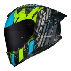 CAPACETE NORISK CARBON R TEAM AMARELO/AZUL na internet
