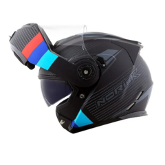 CAPACETE NORISK ROUTE FF345 STROKE PRETO FOSCO/AZUL na internet