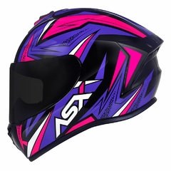CAPACETE ASX DRAKEN VECTOR BRILHO PRETO/LILAS/ROSA na internet