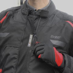 JAQUETA X11 VELER MASCULINA PRETA E VERMELHA na internet