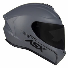 CAPACETE ASX DRAKEN SOLID FOSCO CINZA