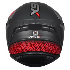 CAPACETE ASX DRAKEN CONCEPT FOSCO CINZA/PRATA/VERMELHO - Loja Helmet