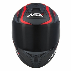 CAPACETE ASX DRAKEN COUGAR FOSCO CINZA/PRETO/VERMELHO - comprar online