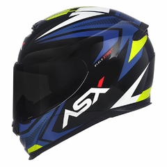CAPACETE ASX EAGLE STREET BRILHO PRETO/AZUL/AMARELO na internet