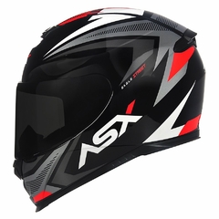 CAPACETE ASX EAGLE STREET BRILHO PRETO/GRAFITE/BRANCO - Loja Helmet